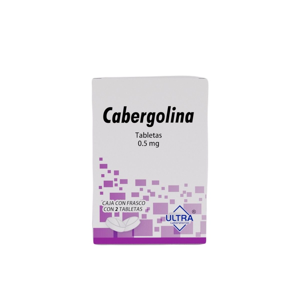 Cabergolina 0.5 Mg 2 Tabletas Genérico Ultra Lab
