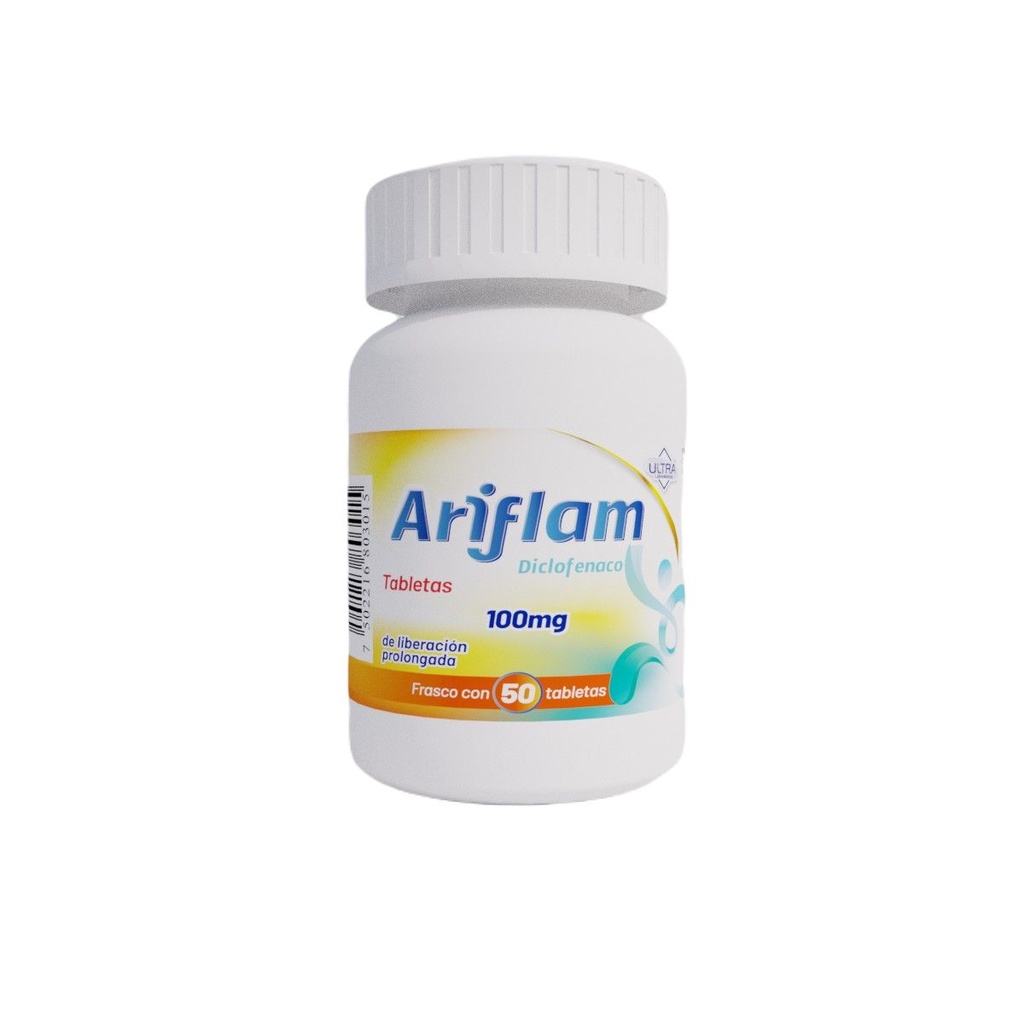 Ariflam Diclofenaco 100 Mg 50 Tabletas Genérico Ultra Lab 