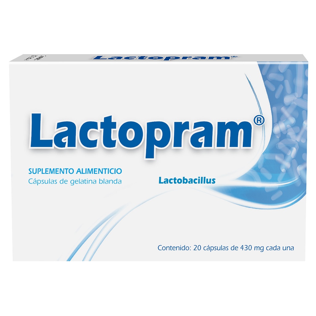 Lactopram 430 Mg Suplemento Alimenticio 20 Cápsulas Genérico Progela 