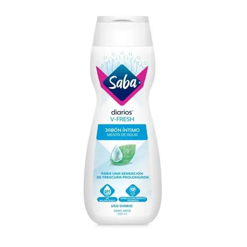 [7501019038198] Jabón Íntimo Saba V-Fresh 200 Ml 