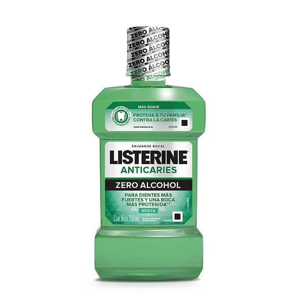Enjuague Bucal Listerine Anticaries Zero Alcohol 250 Ml 