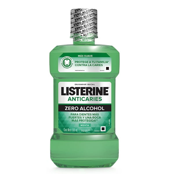 Enjuague Bucal Listerine Anticaries Zero Alcohol 500 Ml 