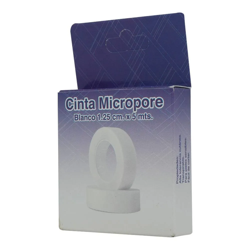 Cinta Micropor Blanco 1.25 Cm X 5 M 