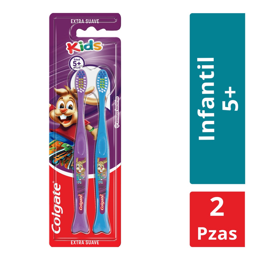 Cepillo Dental Colgate Kids Extra Suave 2 Piezas 