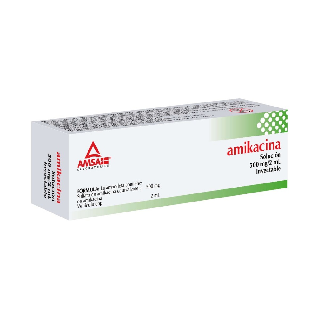 Amikacina IM 500 Mg Ampolleta 2 Ml Genérico Amsa