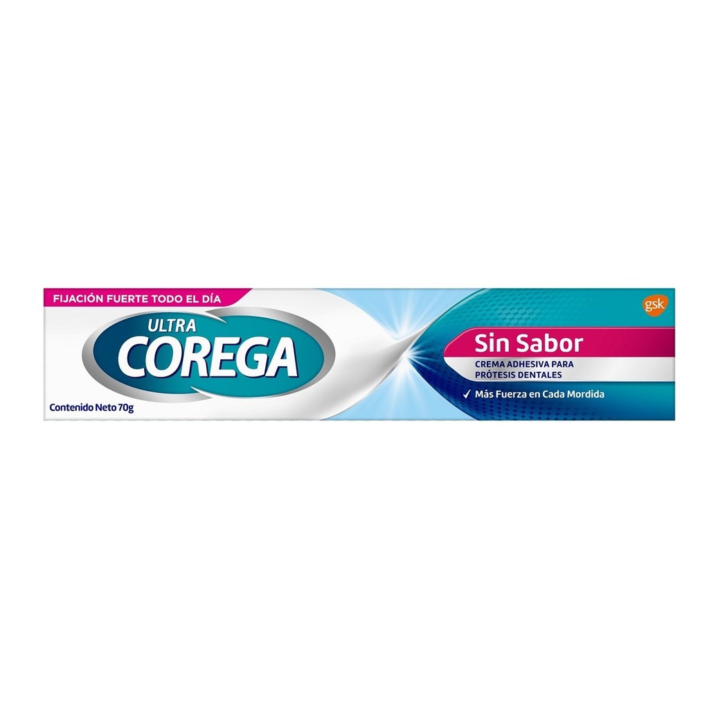 Adhesivo Corega Ultra Sin Sabor 70 G