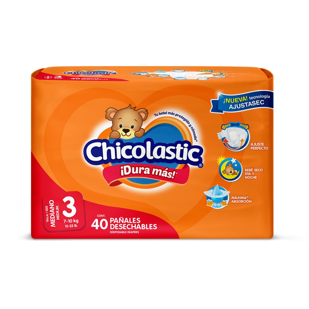 Pañal Chicolastic Classic Talla 3 40 Piezas 