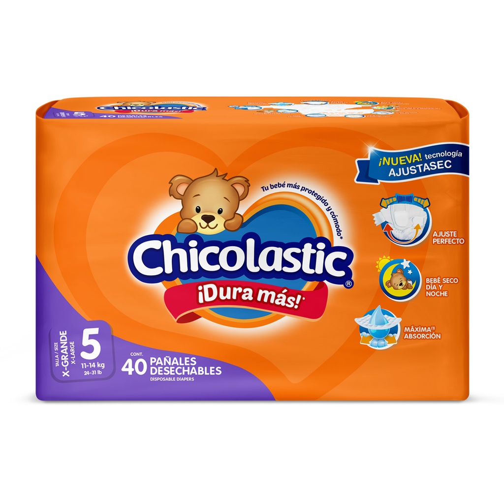 Pañal Chicolastic Classic Talla 5 40 Piezas 