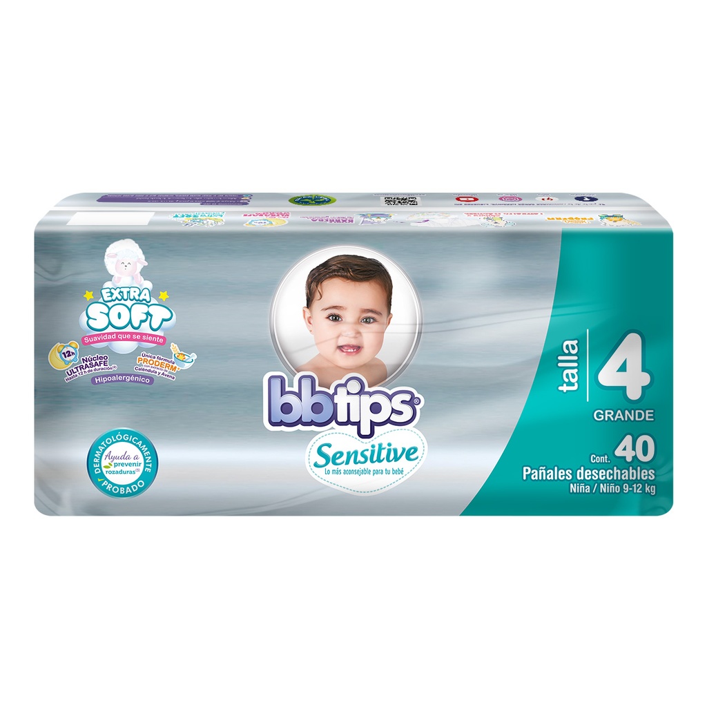 Pañal Chicolastic BbTips Talla 4 40 Piezas 