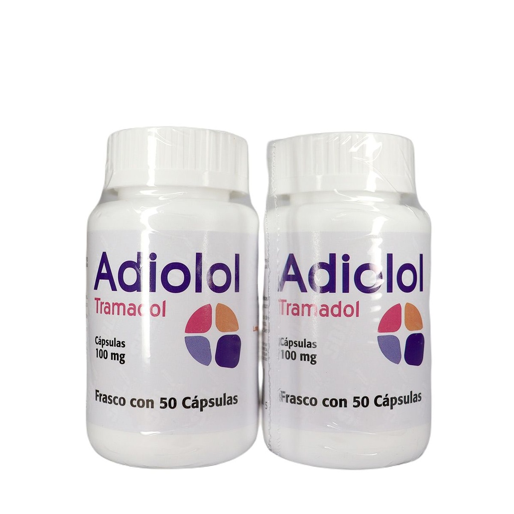 Adiolol Tramadol 100 Mg 50 Cápsulas + 50 Genérico Sblpharma 