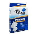 Parches Alfa Medical Adhesivo 2 Tamaños Blanco 10 Piezas 