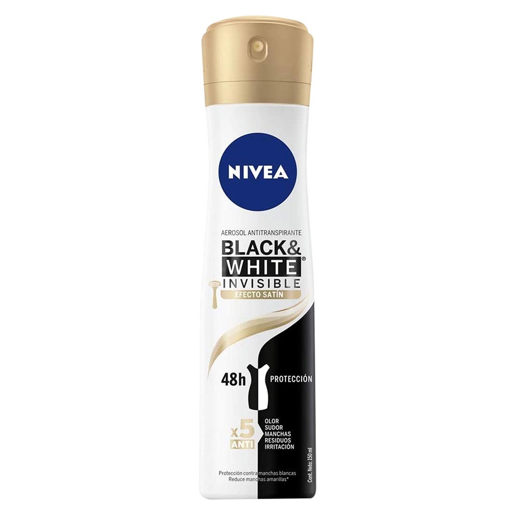 Desodorante Nivea Black & White Silky Smooth Spray 150 Ml 