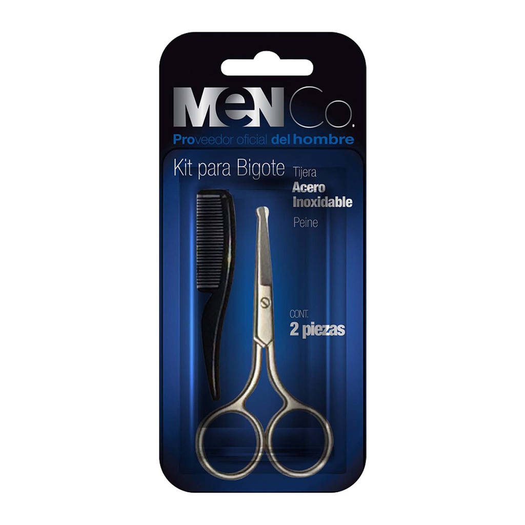 [7501289902441] Kit Para Bigote Men Co Acero Inoxidable 2 Piezas 