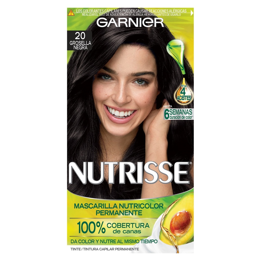 [7509552838831] Tinte Garnier Nutrisse Negro Luminoso 20 