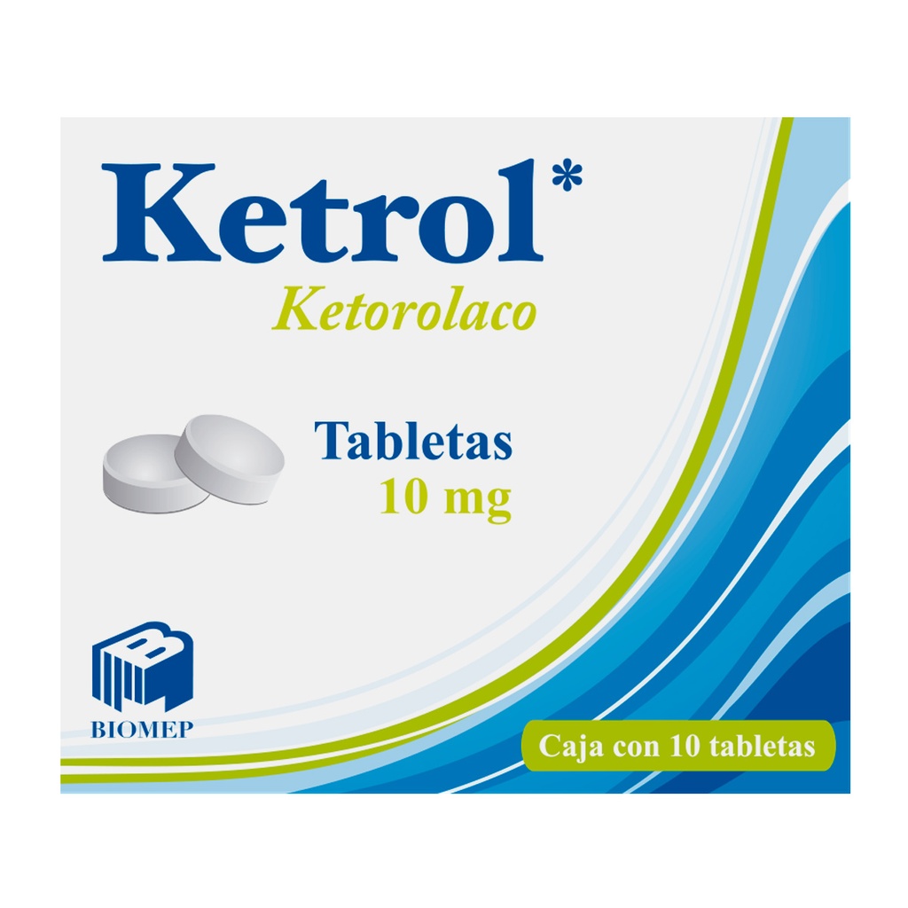 Ketrol Ketorolaco 10 Mg 10 Tabletas Genérico Com Biomep 