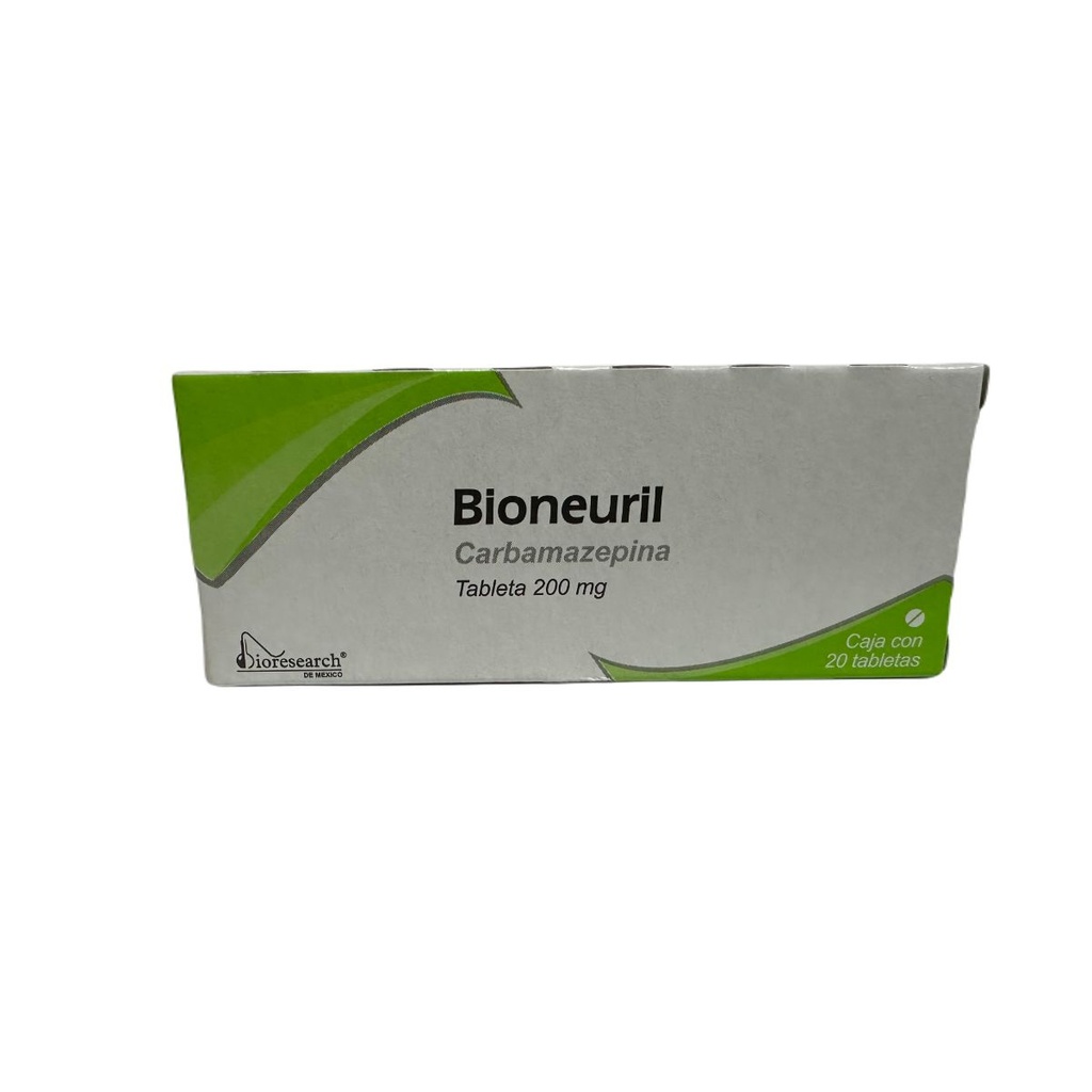 Bioneuril Carbamazepina 200 Mg 20 Tabletas Genérico Bioresearch