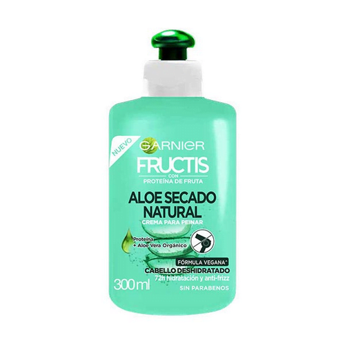 [7509552830644] Crema Para Peinar Garnier Fructis Aloe Secado Natural 300 Ml 