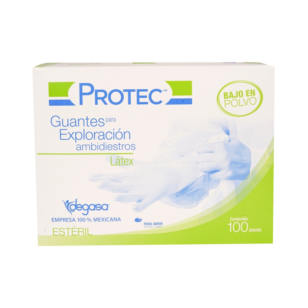 Guantes Para Exploración Ambidiestro Látex Chico 100 Piezas 