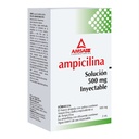 Ampicilina 500 Mg Solución Inyectable Frasco Ámpula Genérico Amsa