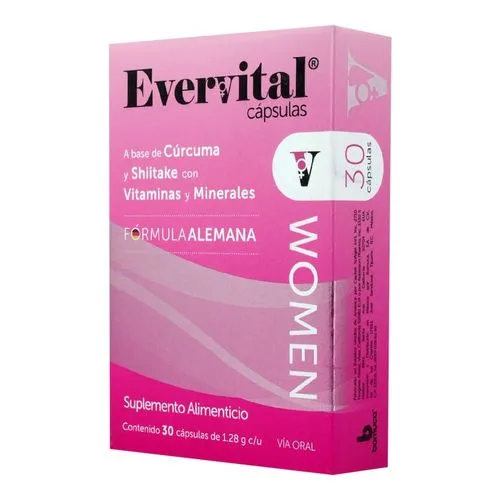 Evervital Women Suplemento Alimenticio 30 Cápsulas 