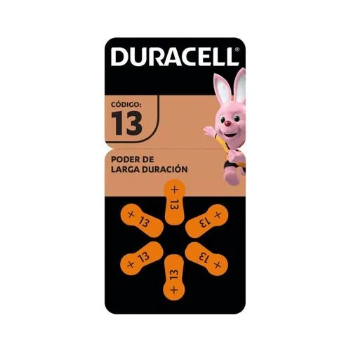 Duracell Pila Auditiva Código 13 6 Piezas 