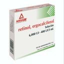 Retinol/Ergocalciferol Solución Oral 5 Ampolletas 3 Ml Genérico Amsa 