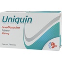 Uniquin Levofloxacino 500 Mg 7 Tabletas Genérico Collins 