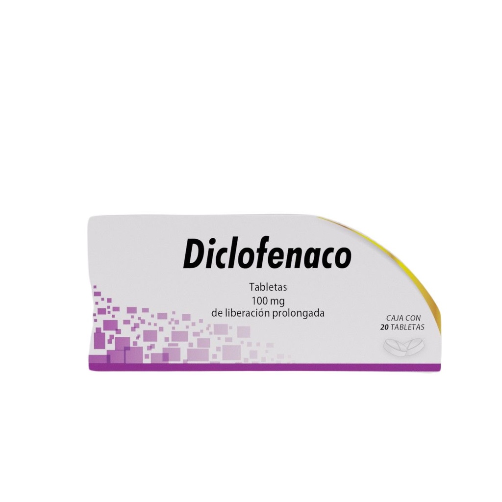 Diclofenaco 100 Mg 20 Tabletas Genérico Ultra Lab 
