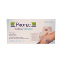 Toallas Protec Con Alcohol 100 Piezas 