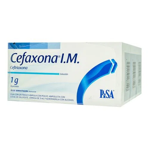 Cefaxona Im 1 G Solución Inyectable Frasco Ámpula 3 Pack 