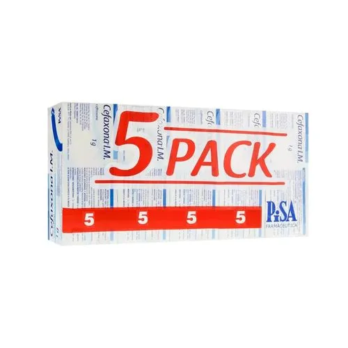 Cefaxona Im 1 G Solución Inyectable Frasco Ámpula 5 Pack 