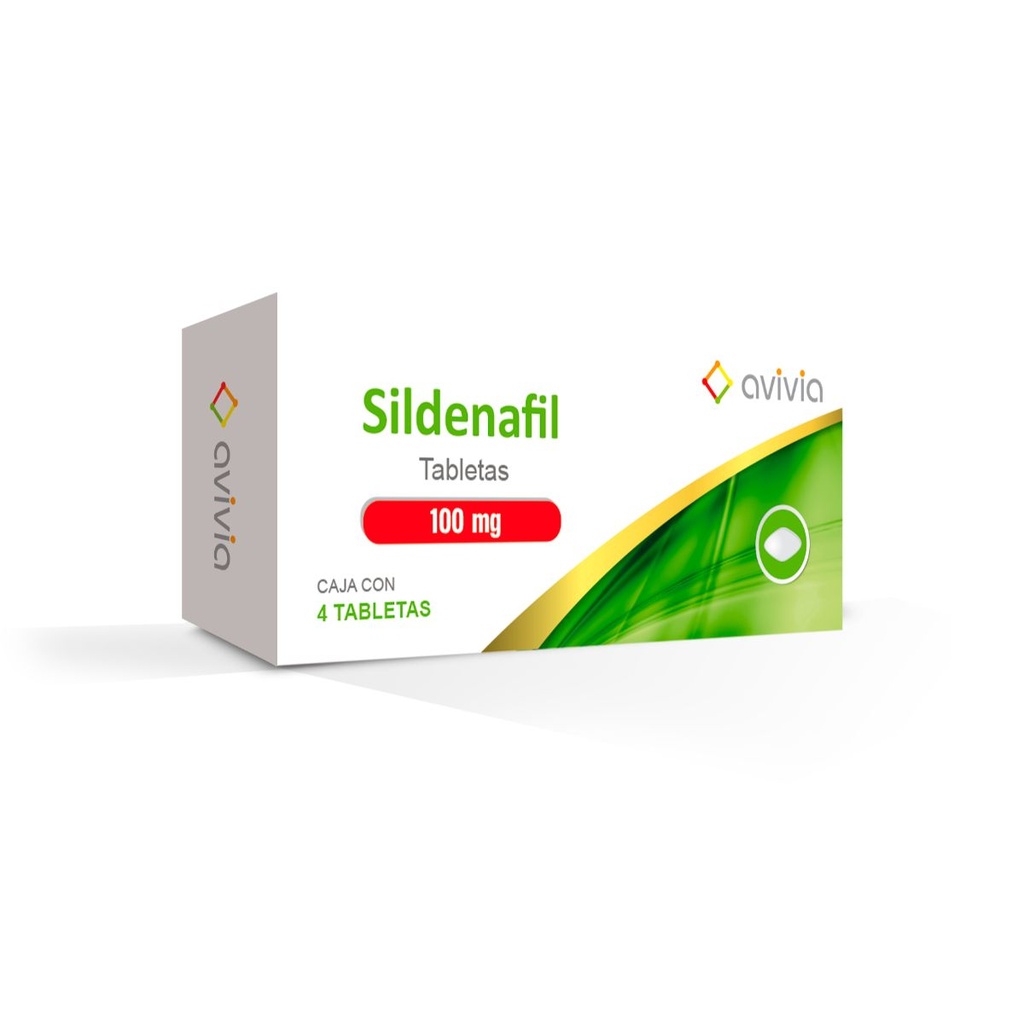 Sildenafil 100 Mg 4 Tabletas Genérico Avivia 