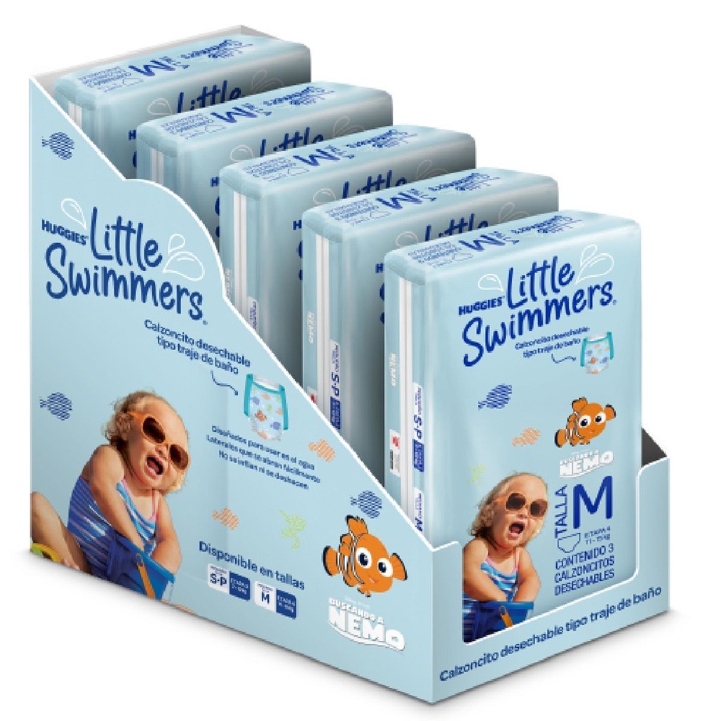 Calzoncillo Huggies Little Swimmers Nadar Mediano 5x3 Piezas