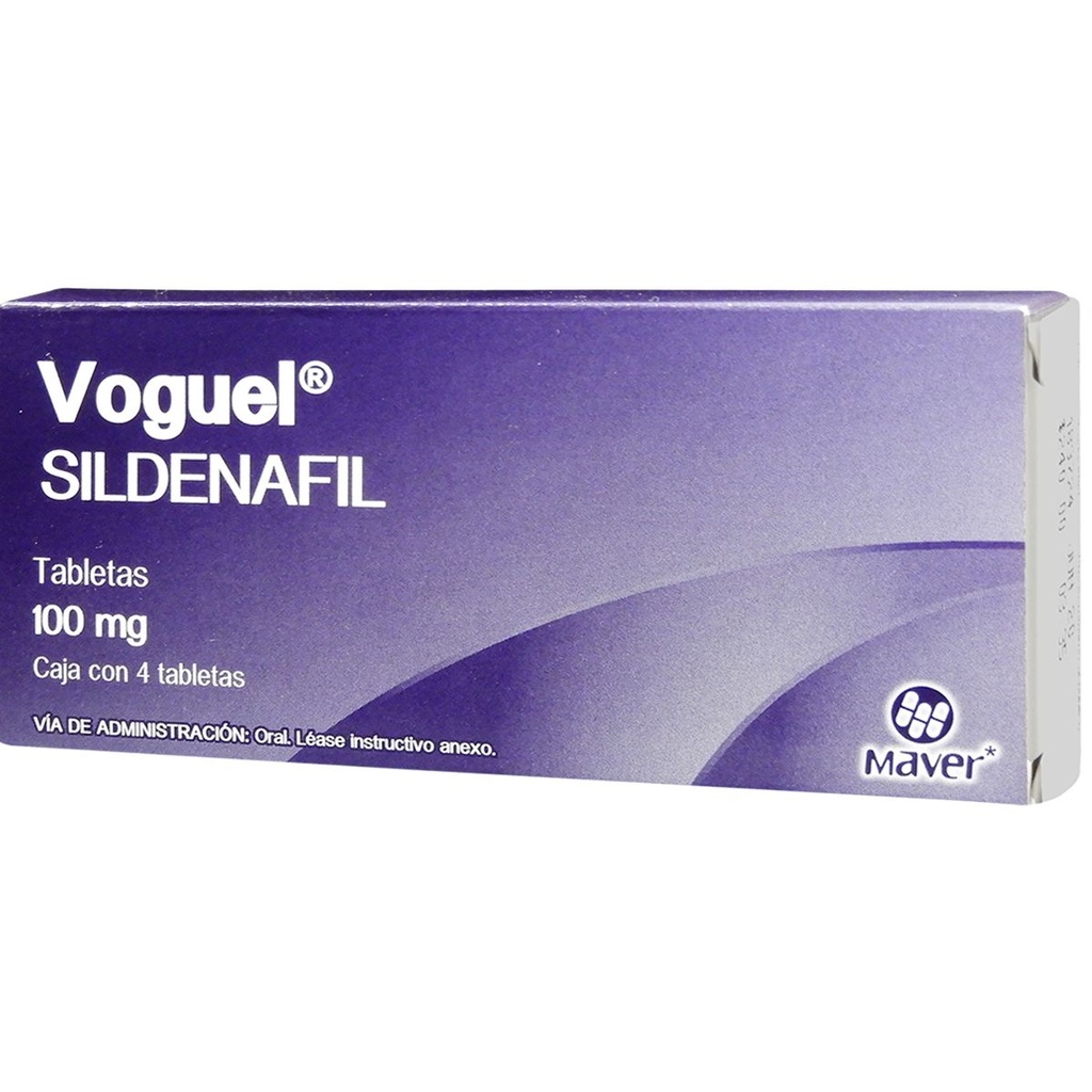Voguel Sildenafil 100 Mg 4 Tabletas Genérico Maver 