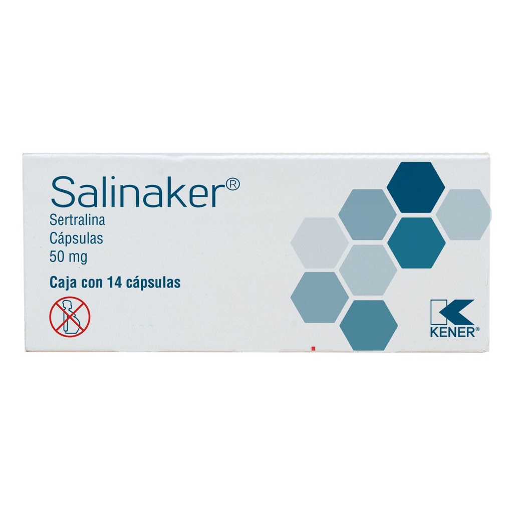 Salinaker Sertralina 50 Mg 14 Cápsulas Genérico Kener 