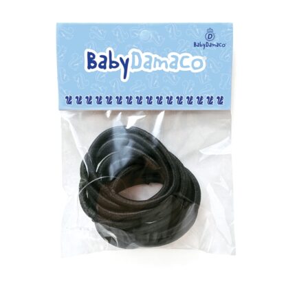 Ligas Baby-Damaco P/Cab Negro 10Pz 