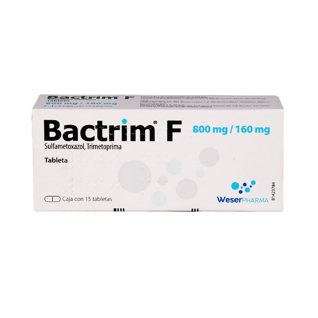 Bactrim F 800/160 Mg 15 Tabletas