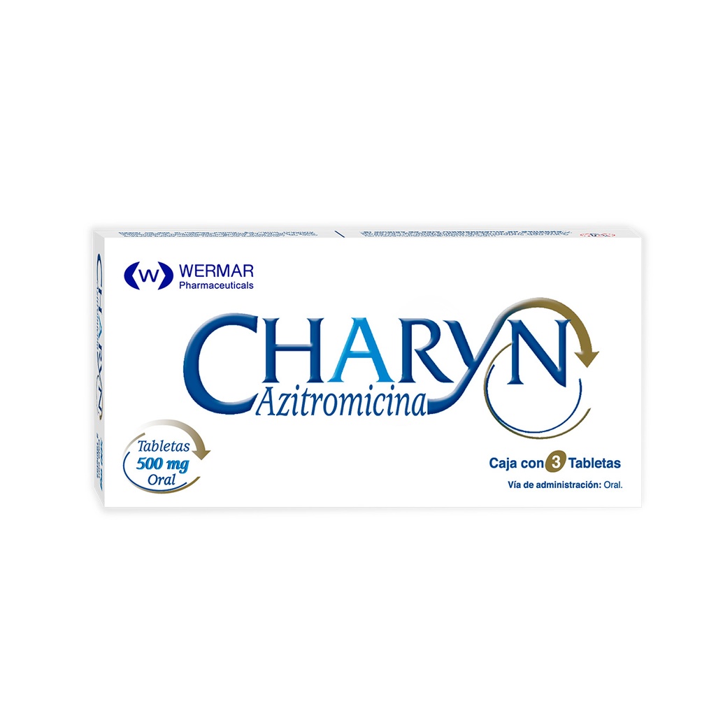 Charyn Azitromicina 500 Mg 3 Tabletas Genérico Wermarphar
