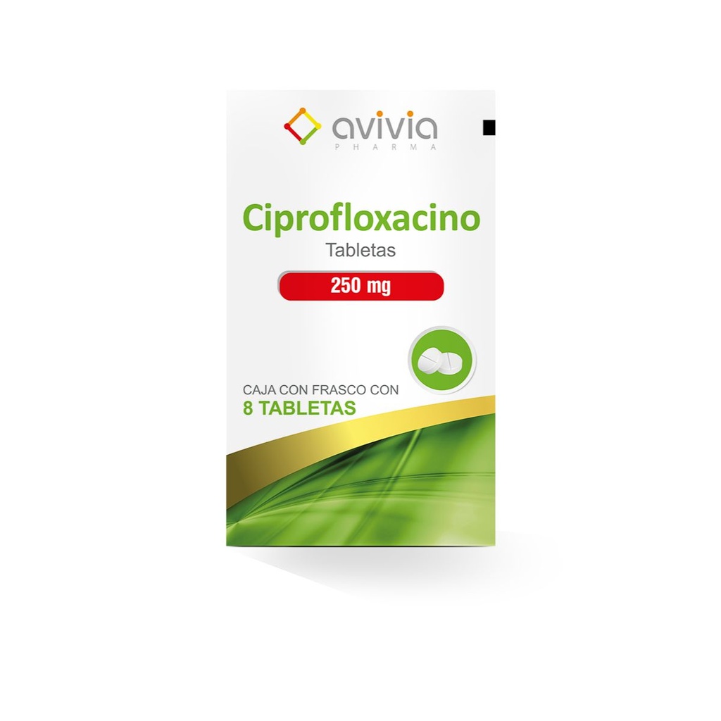 Ciprofloxacino 250 Mg 8 Tabletas Genérico Avivia 