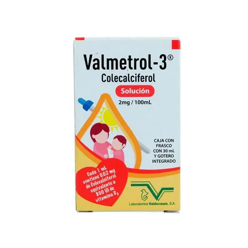 Valmetrol-3 Solución Frasco Gotero 2 Mg/100 Ml 