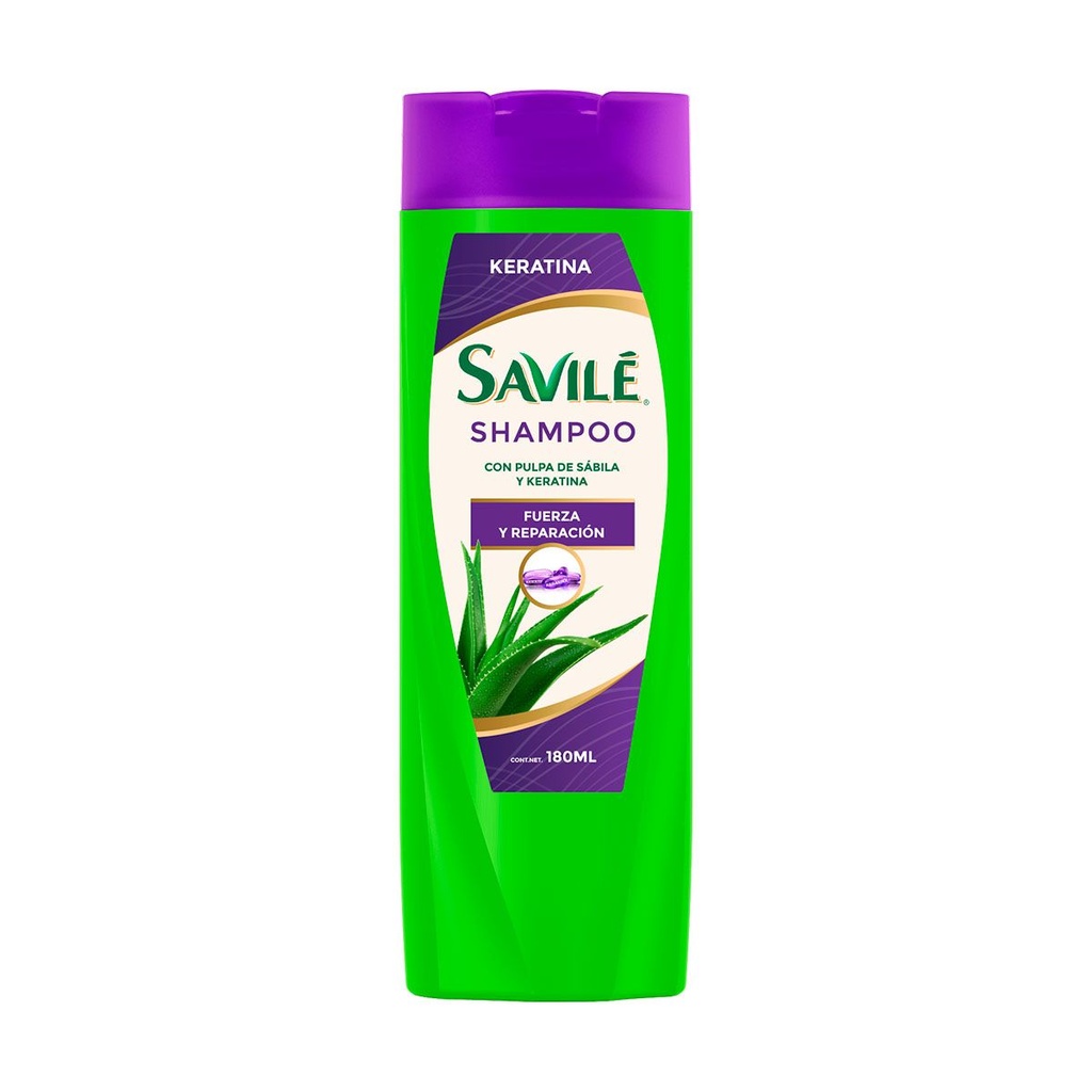 Shampoo Savilé Pulpa Sábila Keratina 180 Ml 