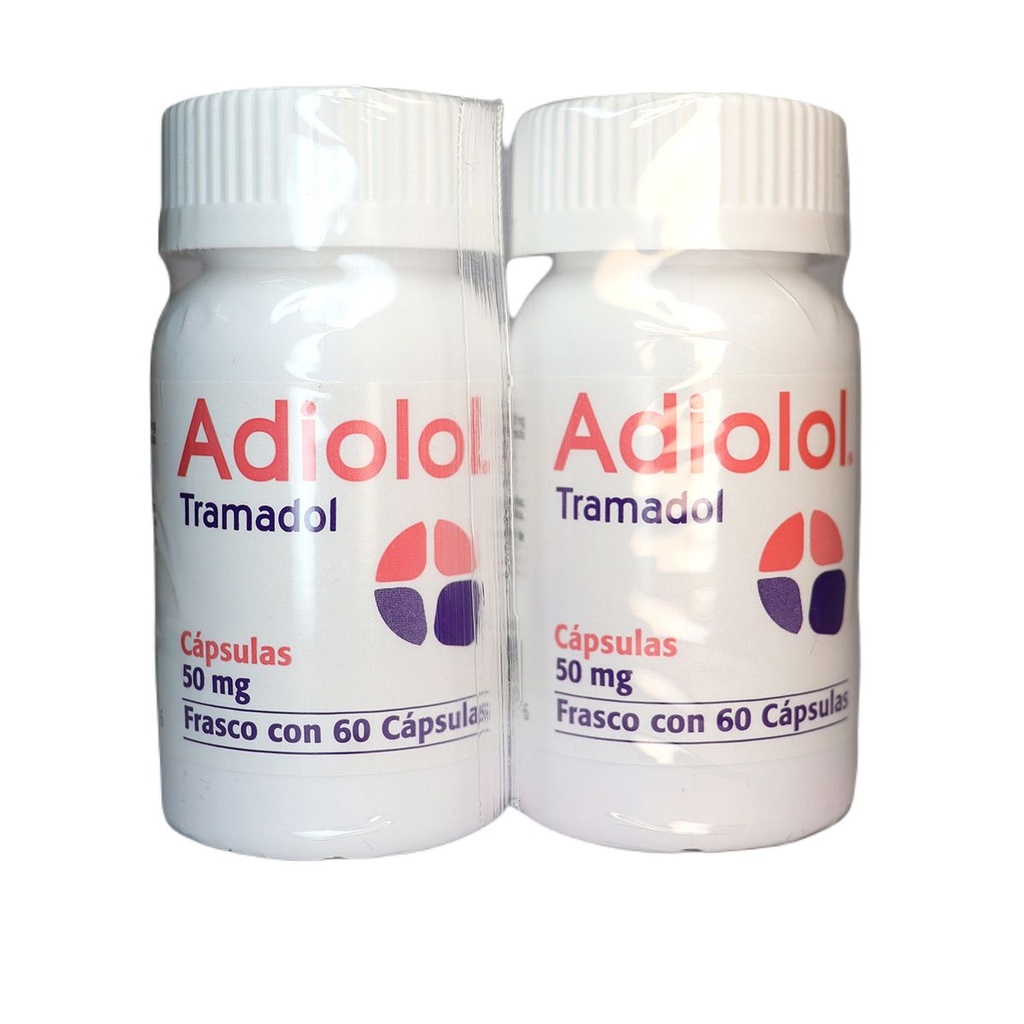 Adiolol Tramadol 50 Mg 60 Cápsulas 2 Pack Genérico Sblpharma 