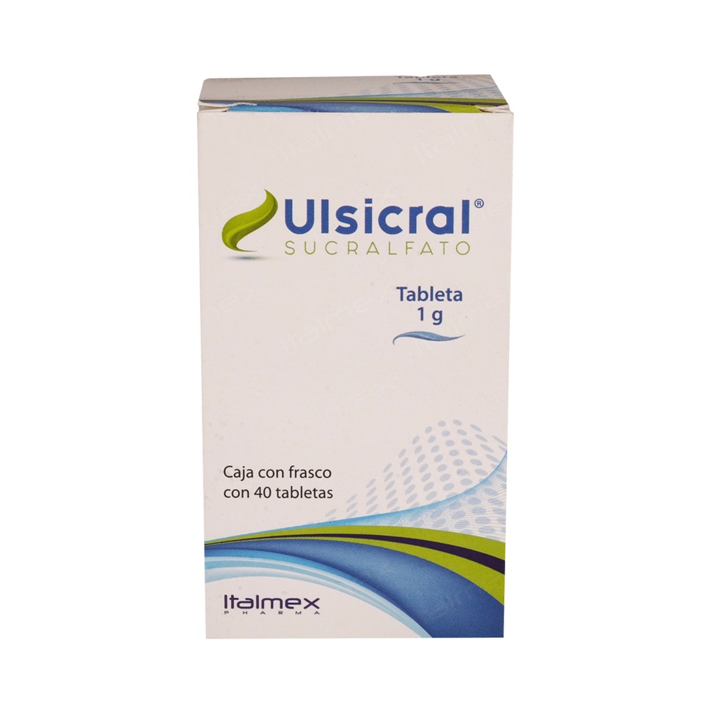 Ulsicral 1 G Frasco 40 Tabletas 