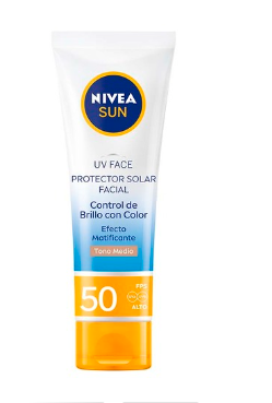 Protector Solar Brillo Tono Medio 50 FPS 50 Ml 