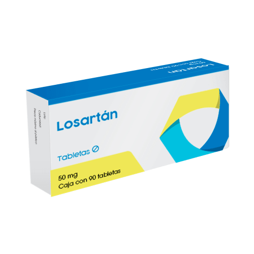 Losartán 50 Mg Con 90 Tabletas 