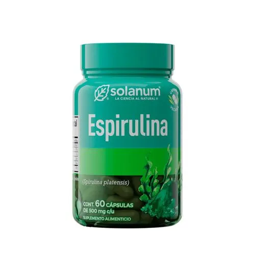Solanum Espirulina Suplemento Alimenticio 60 Cápsulas 