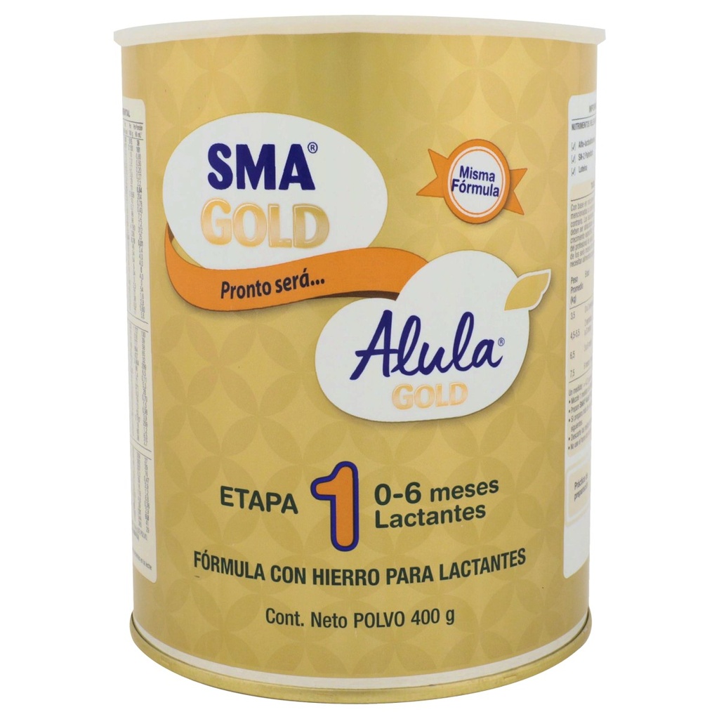 SMA Gold Alula Etapa 1 Lactantes 0-6 Meses Polvo 400 G 