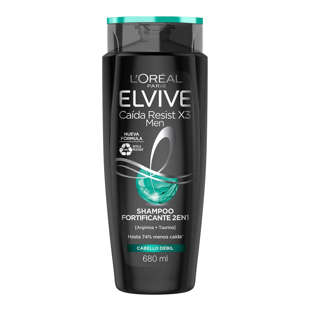 Shampoo Elvive Fort 2-1 Men Resist X3 680 Ml 