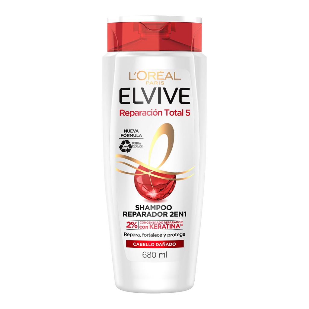 Shampoo Elvive 2-1 Reparación Total 5 680 Ml 