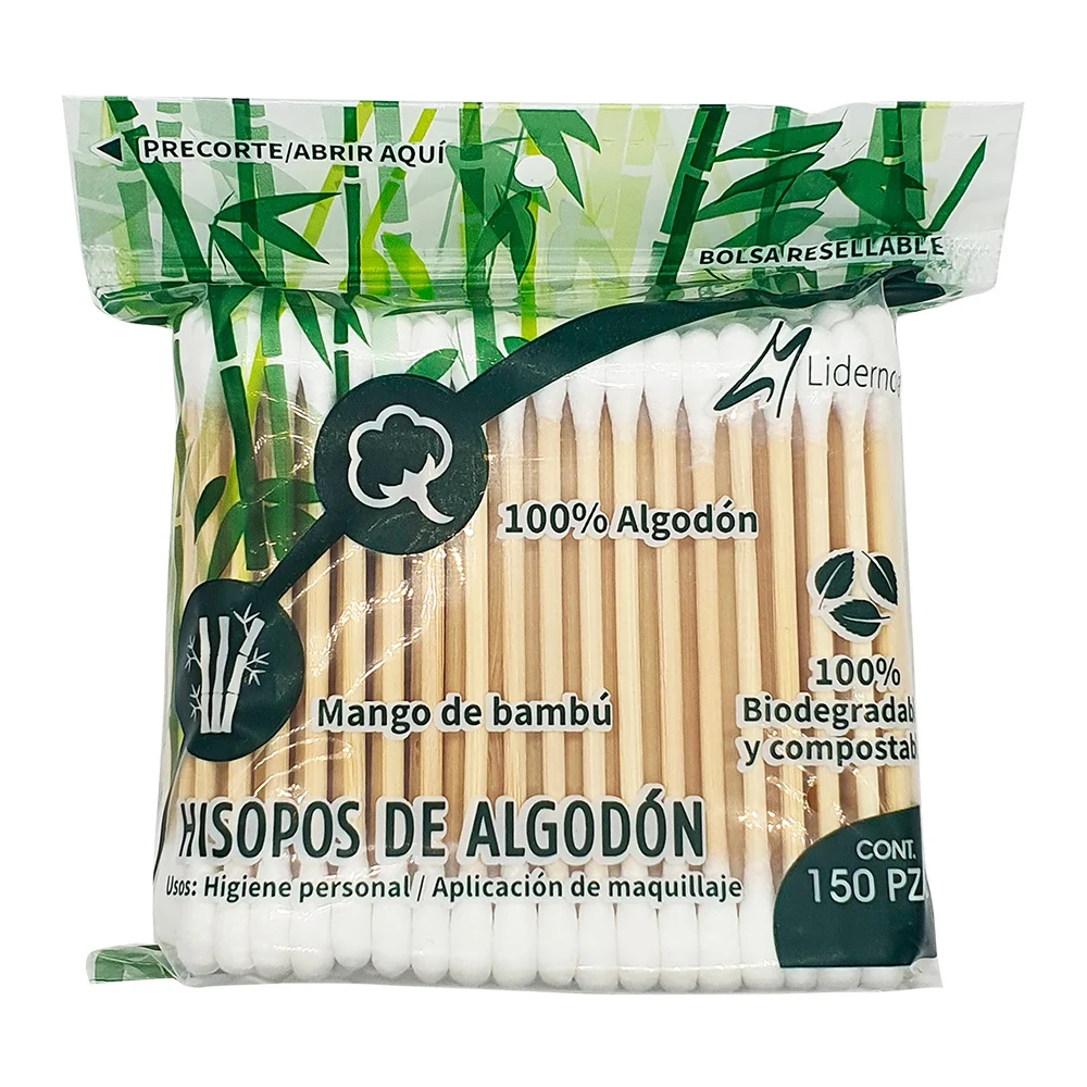 Aplicador Algodón Lidernova Bambú 150 Piezas 